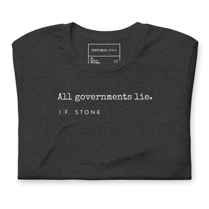 I.F. Stone: The Integrity Series - Editorial Style Journalism Apparel